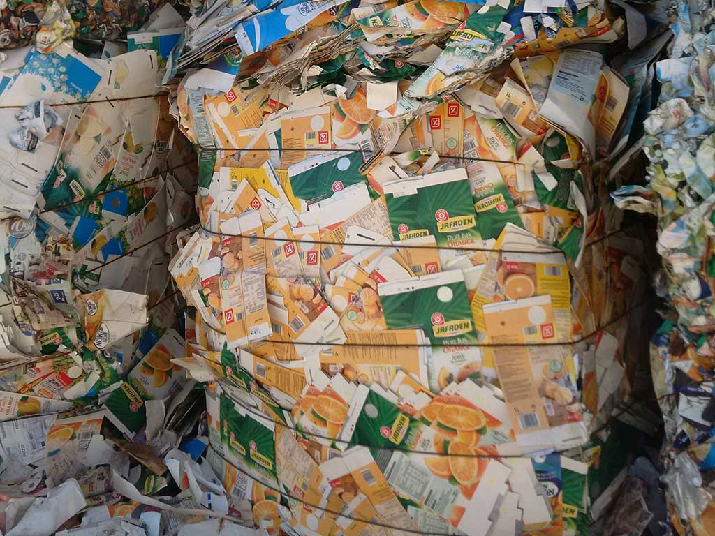 Calidades de papel y cartón reciclado